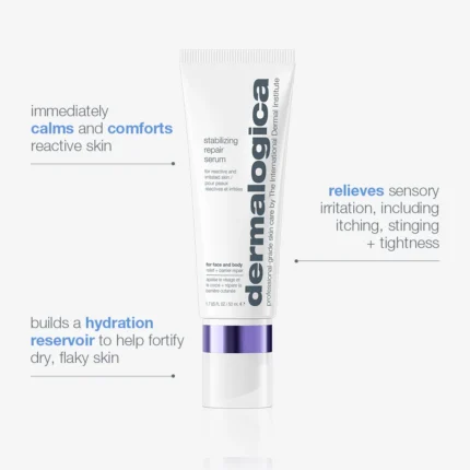 Dermalogica stabilizing repair serum 50 ml: calms reactive skin, relieves itching, stinging and tightness